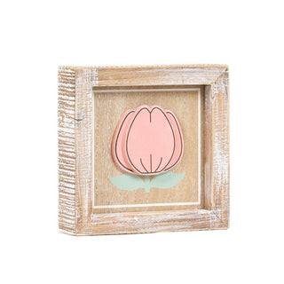 Reversible Wood Frame Sign (Tulip/Daffodil) Adams Easter/Spring Adams & Co.