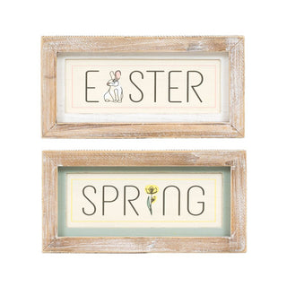 Reversible Wood Frame Sign (Spring/Easter) + Badams