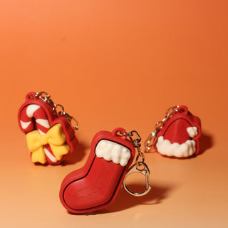 Christmas Clicker Keychains – 3D Printed Holiday Fidgets Opal and Olive