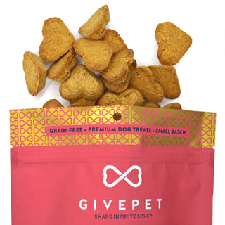 Campfire Feast Dog Treats - grain-free, small-batch dog treats in pink packaging