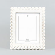 Wood Scallop Photo Frame (8X10) White Adams Everyday Adams & Co.