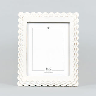 Wood Scallop Photo Frame (8X10) White Adams Everyday Adams & Co.