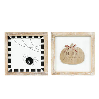 Rvs Wood Frame Sign (Spider/Pumpkin) Adams Fall Adams & Co.