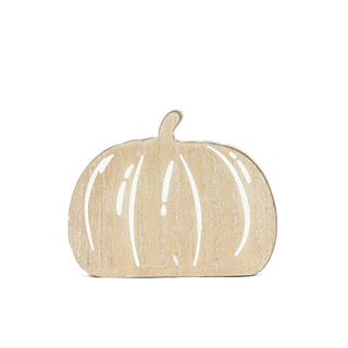 Wood Chunky Shape (Pumpkin) Ntrl/Wh Adams Fall Adams & Co.