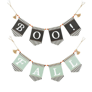 Wood Swag W/Beads (Boo/Fall) Adams Fall Adams & Co.