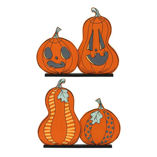 Reversible Wood Cutout On Base (Pumpkins) Adams Halloween Adams & Co.