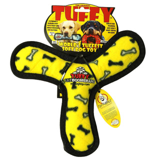 Tuffy Ultimate Boomerang - Yellow Bone, Squeaky Dog Toy Tuffy Dog Toys - VIP Products