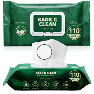Extra Thick Herbal-Infused Dog Grooming Wipes, 100 wipes, plant-based formula