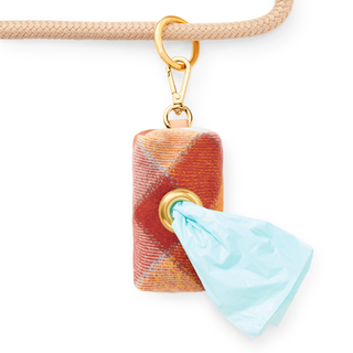 Pumpkin Spice Plaid Flannel Waste Bag Holder The Foggy Dog