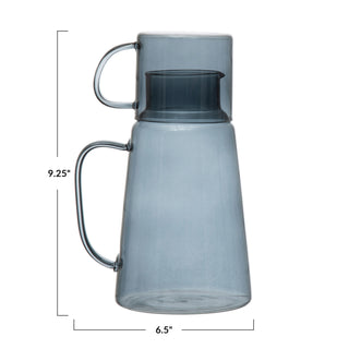S/2 9-1/4"H Glass Pitcher &  Bloomingville   