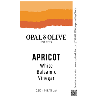 White Balsamic Vinegar - Apricot White Balsamic Opal and Olive   