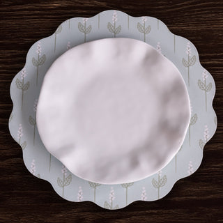 VIDA Chinoiserie Reversible Round Placemats Set of 4 (Light Teal & White) Beatriz Ball