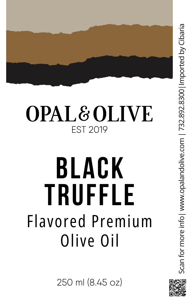 Flavored EVOO - Black Truffle Flavored Olive Oil Opal and Olive   