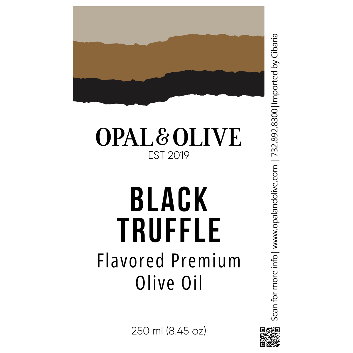 Flavored EVOO - Black Truffle Flavored Olive Oil Opal and Olive   