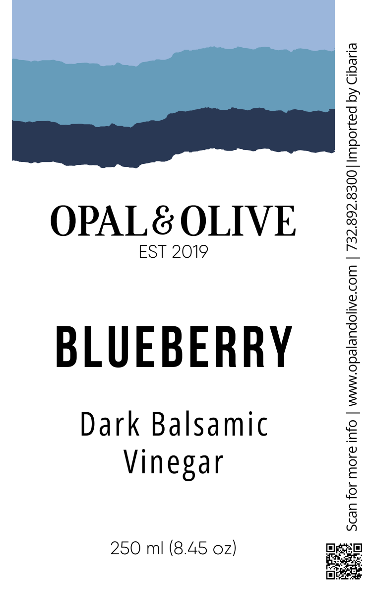 Dark Balsamic Vinegar - Blueberry Dark Balsamic Opal and Olive   