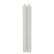 Duet Taper Candle - 10" Pair  Caspari Pale Grey  