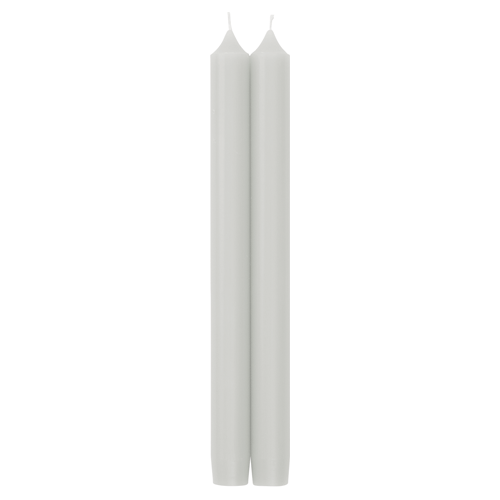 Duet Taper Candle - 10" Pair  Caspari Pale Grey  