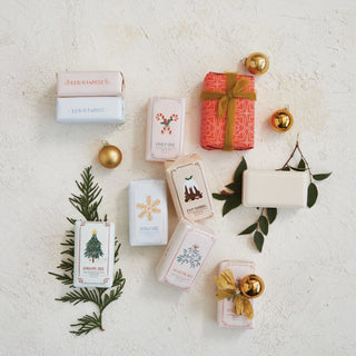 Scented Olive Oil & Shea Butter Milled Bar Soap with Festive Holiday Fragrances Miscellaneous Decor Creative Co-Op