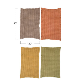 Oversized Stonewashed Cotton Waffle Weave Tea Towel Kitchen Textiles Creative Co-Op