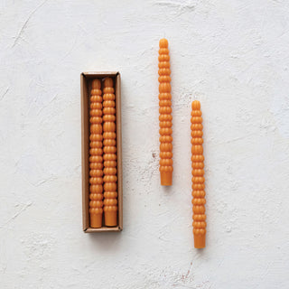 Unscented Pumpkin Shaped Taper  Creative Co-Op   