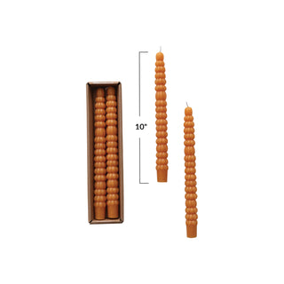 Unscented Pumpkin Shaped Taper  Creative Co-Op   