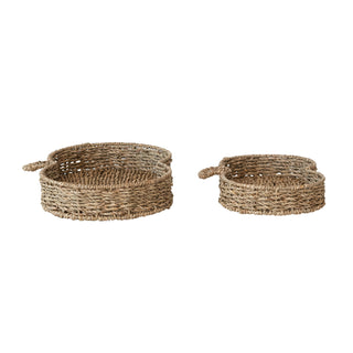 Decorative Hand-Woven Seagrass Pumpkin Shaped Containers Decorative Storage Creative Co-Op