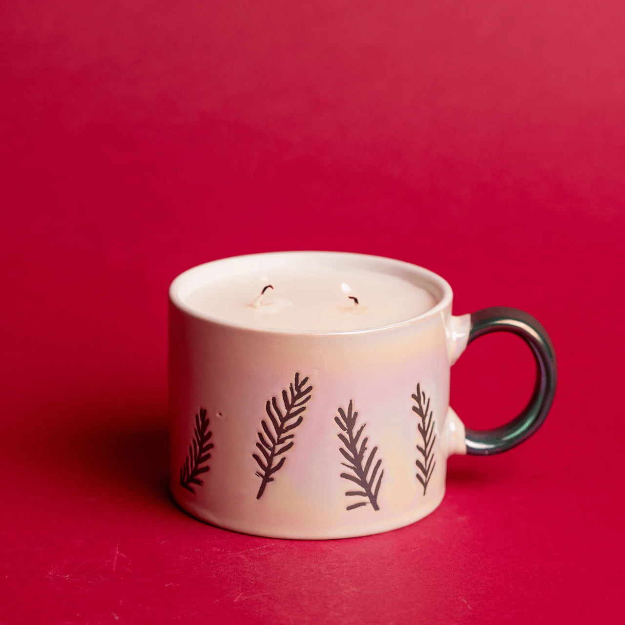 Cypress & Fir Ceramic Mug With Handle, White Paddywax Winter Scents Paddywax   