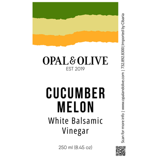 White Balsamic Vinegar - Cucumber Melon White Balsamic Opal and Olive   