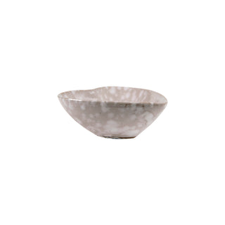 Stoneware Heart Dish with speckled cream glaze; small heart-shaped serving bowl.