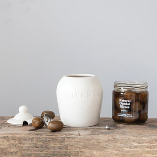 S/2 5-3/4"H Stoneware Olive  Creative Co-Op   