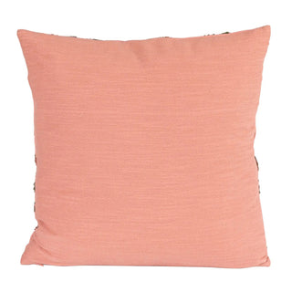 Pillow, 20-inch square cotton slub in coral pink, soft and cozy