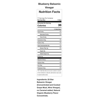 Dark Balsamic Vinegar - Blueberry Dark Balsamic Opal and Olive   