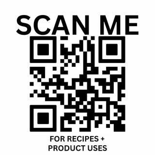 Hot honey 16 oz QR code label directing to recipes and product uses