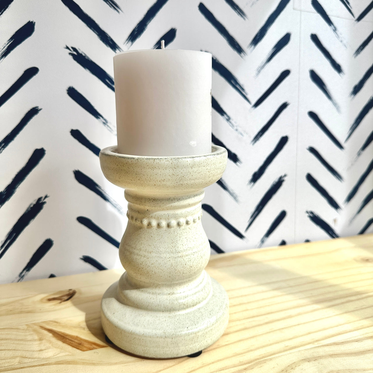 6.1" White Candle Holders  PD Home   