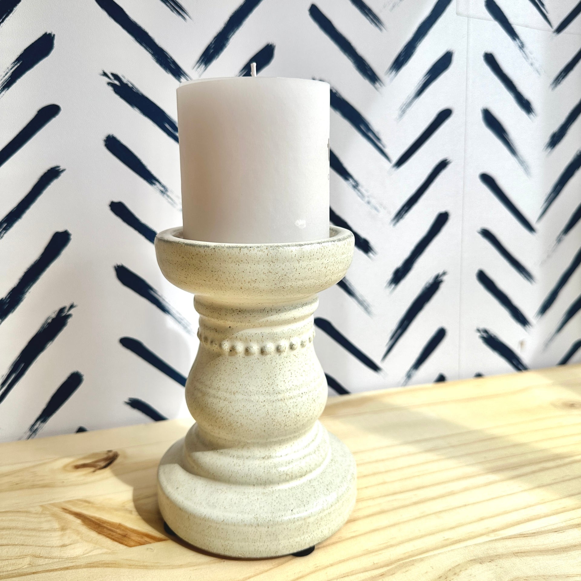 6.1" White Candle Holders  PD Home   