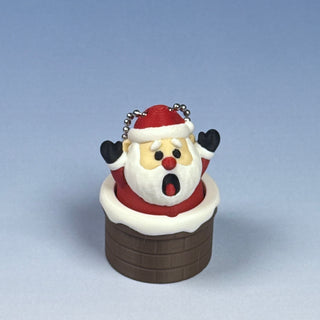 Holiday Santa Chimney Clicker Keychain