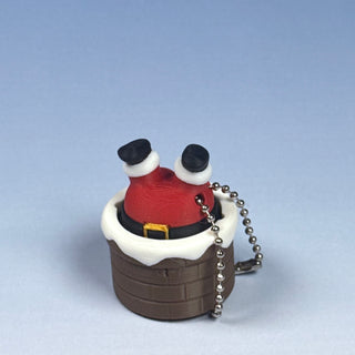 Holiday Santa Chimney Clicker Keychain