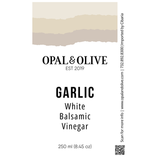 White Balsamic Vinegar - Garlic White Balsamic Opal and Olive   