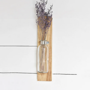 Glass & Wood Wall Vase  PD Home   