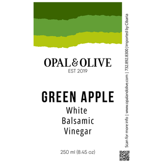 White Balsamic Vinegar - Green Apple White Balsamic Opal and Olive   