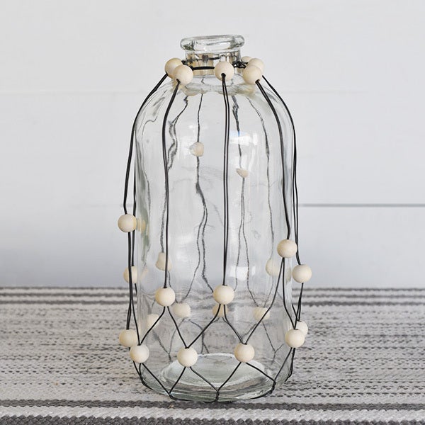 9.75 Beaded Vase  PD Home   
