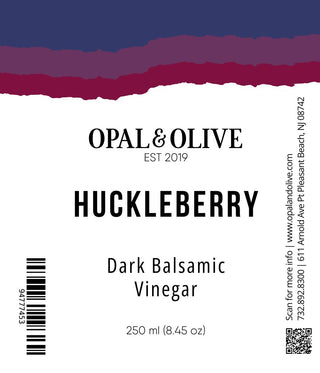 Dark Balsamic Vinegar - Huckleberry Dark Balsamic Opal and Olive