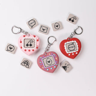 Valentine's Day V-Pet Clicker Fidget Keychain 3D Prints 3D Prints by Anthony