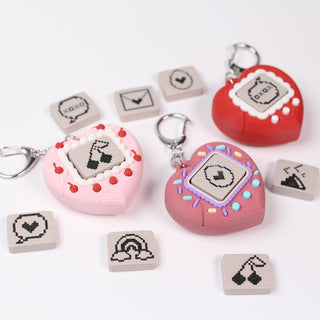 Valentine's Day V-Pet Clicker Fidget Keychain 3D Prints 3D Prints by Anthony