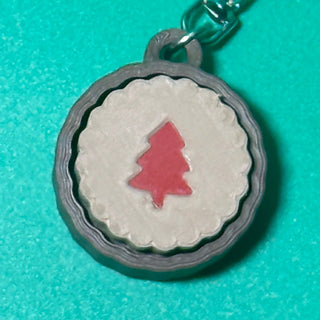 Sugar Cookie Thumbprint Clicker Keychains – 3D Printed Fidgets Opal and Olive Tree