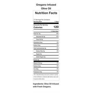 Infused Olive Oil - Oregano, a flavored cooking oil