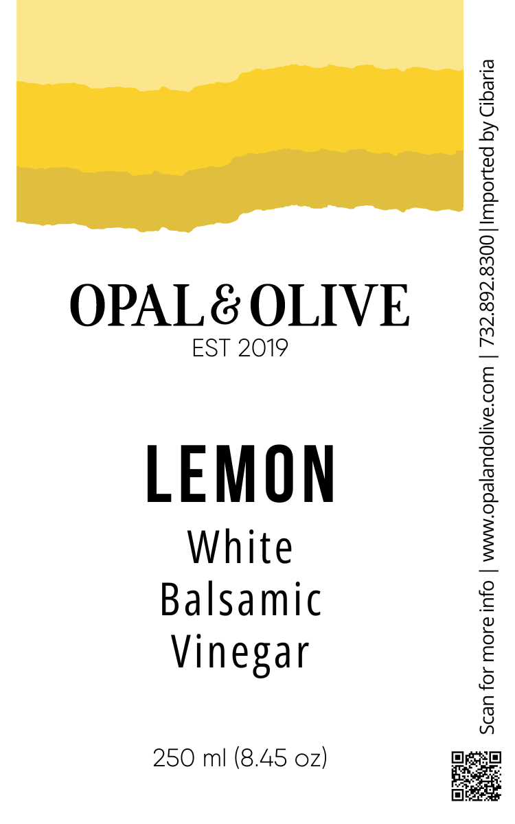 White Balsamic Vinegar - Lemon White Balsamic Opal and Olive   
