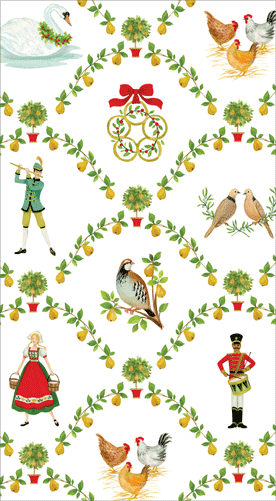 Guest Towel Napkin - On The Twelth Day Caspari