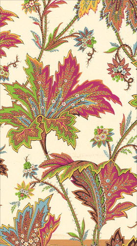 Guest Towel Napkin - Paisley Leaves Ivory Caspari