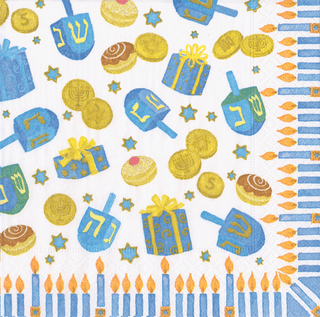 Cocktail Napkin - Dreidel, Dreidel, Dreidel Caspari